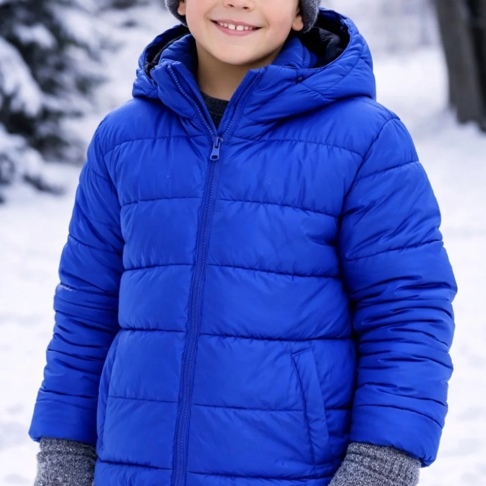 Swiss Tech Kid's Winter Puffer Jacket‎ Size XXL 18 Blue Performance Gear